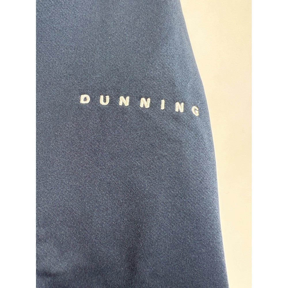 Dunning Golf Mens Large Navy Blue Quarter Zip Pullover Performance Stretch L