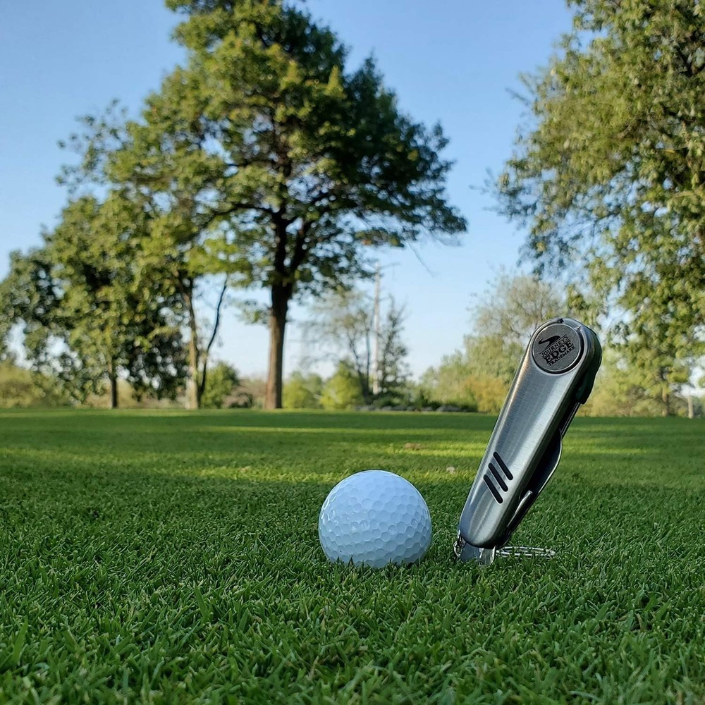 JOURNEY'S EDGE Multi-Function Stainless Steel Golfer's Tool Keychain W/Ball Mark