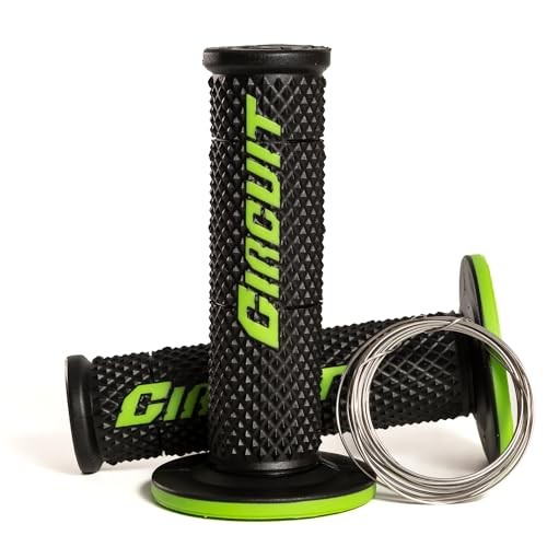 - Circuit V Motorcycle Grip - Internal Lock, Polymer and Full Diamond Texture