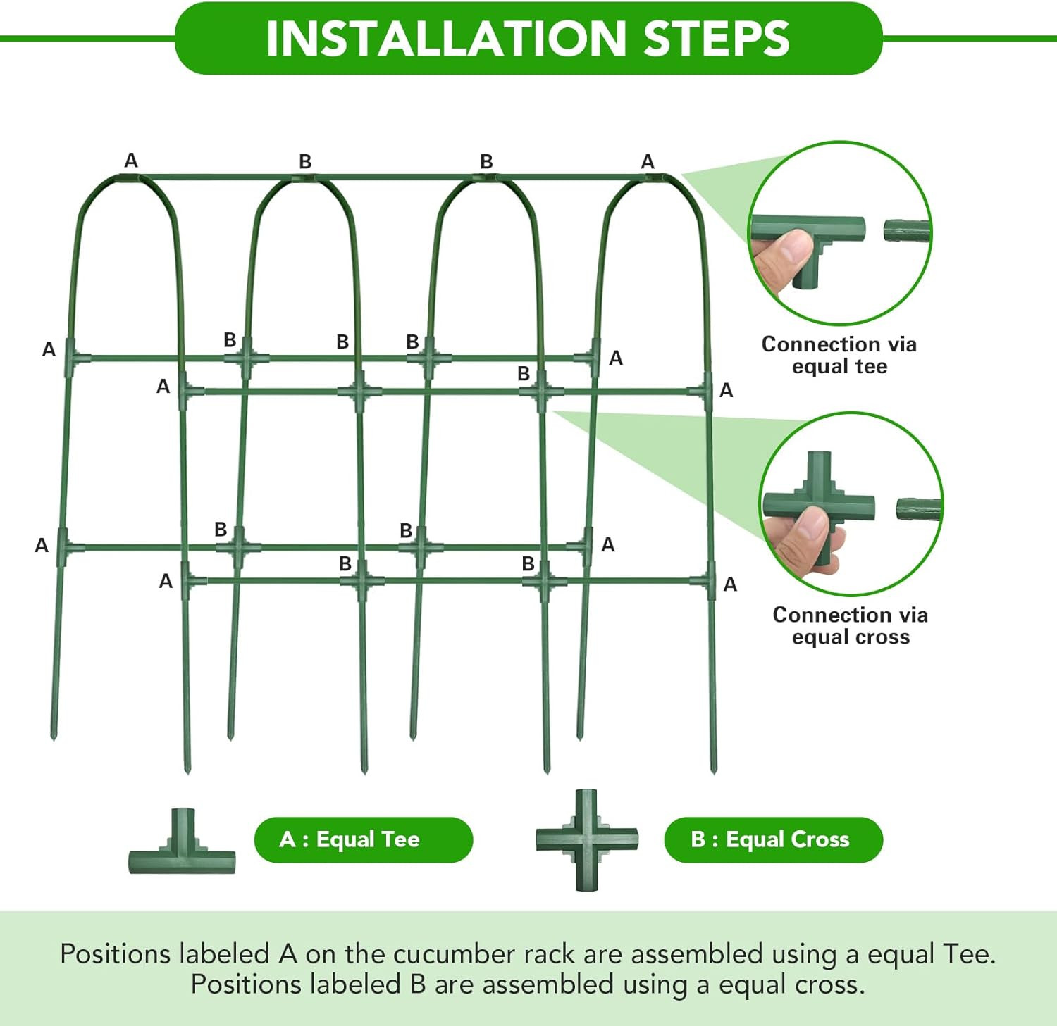 U-Shaped Metal Garden Trellis for Climbing Plants and Vegetables
