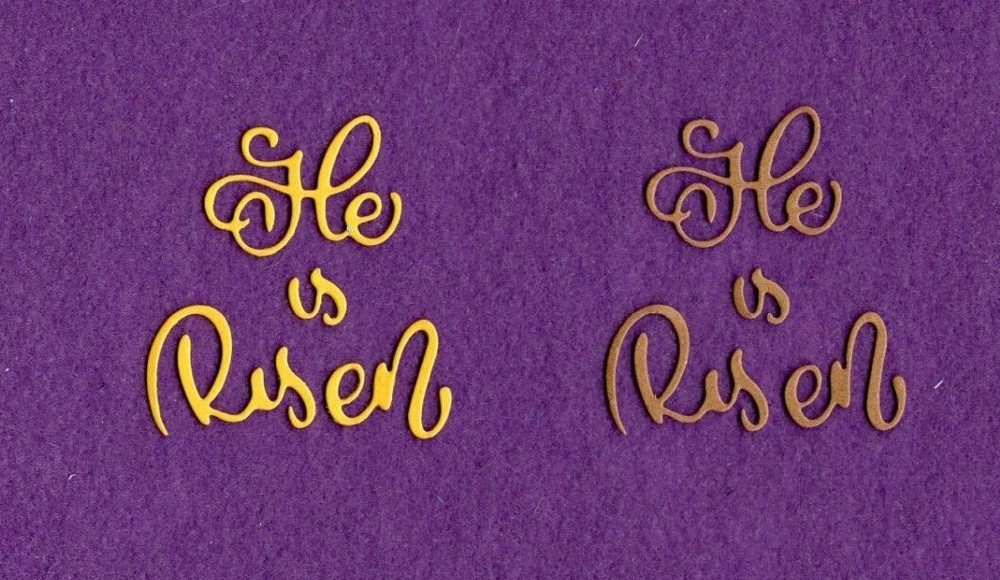 HE IS RISEN # 2 Jesus Easter die cuts scrapbook cards