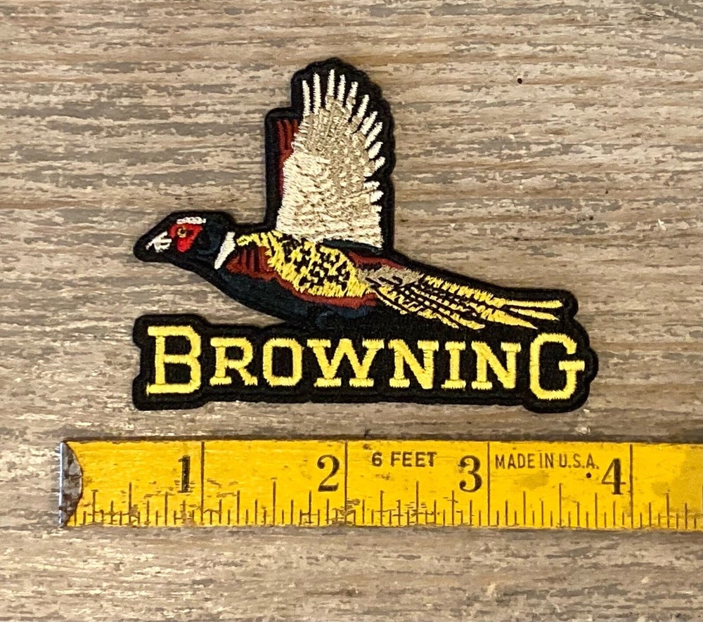 Retro Browning Firearms Flying Pheasant Hunting Patch