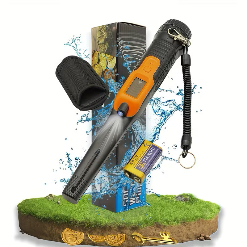 WATERPROOF METAL DETECTOR PINPOINTER WITH SENSITIVE PROBE - HANDHELD PRO TESTER