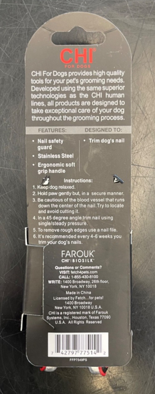 Chi Large Nail Clipper for Medium - Large Breeds for Grooming - NEW