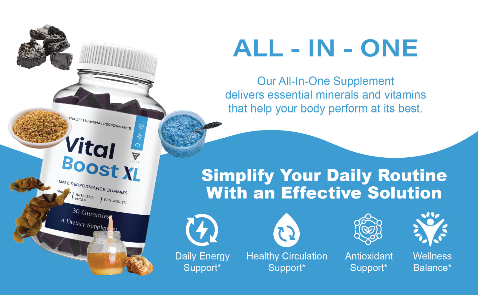 Vital Boost XL Performance Supplement, VitalBoost XL (30 Gummies)