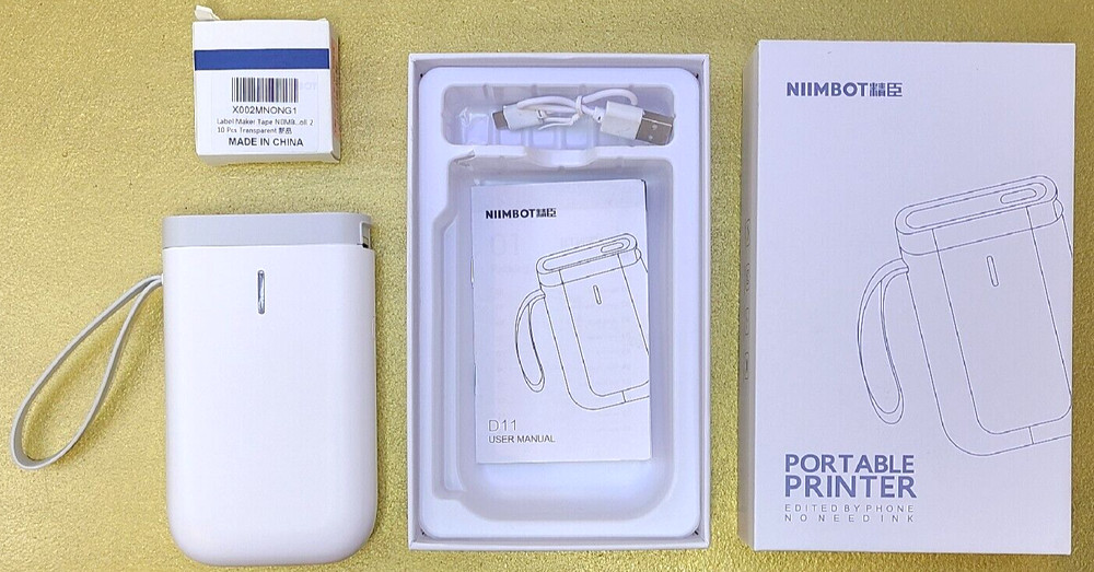 Label Maker Niimbot D11 2021 Wireless Bluetooth Sticker Label Printer with Roll