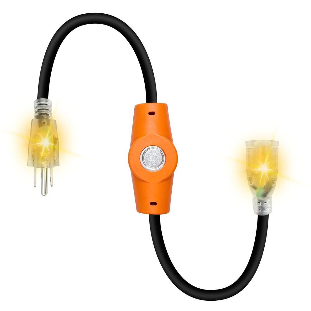 1PC 120V 15A Temperature Controlled Extension Cord, Heat Cable Controller, Th...