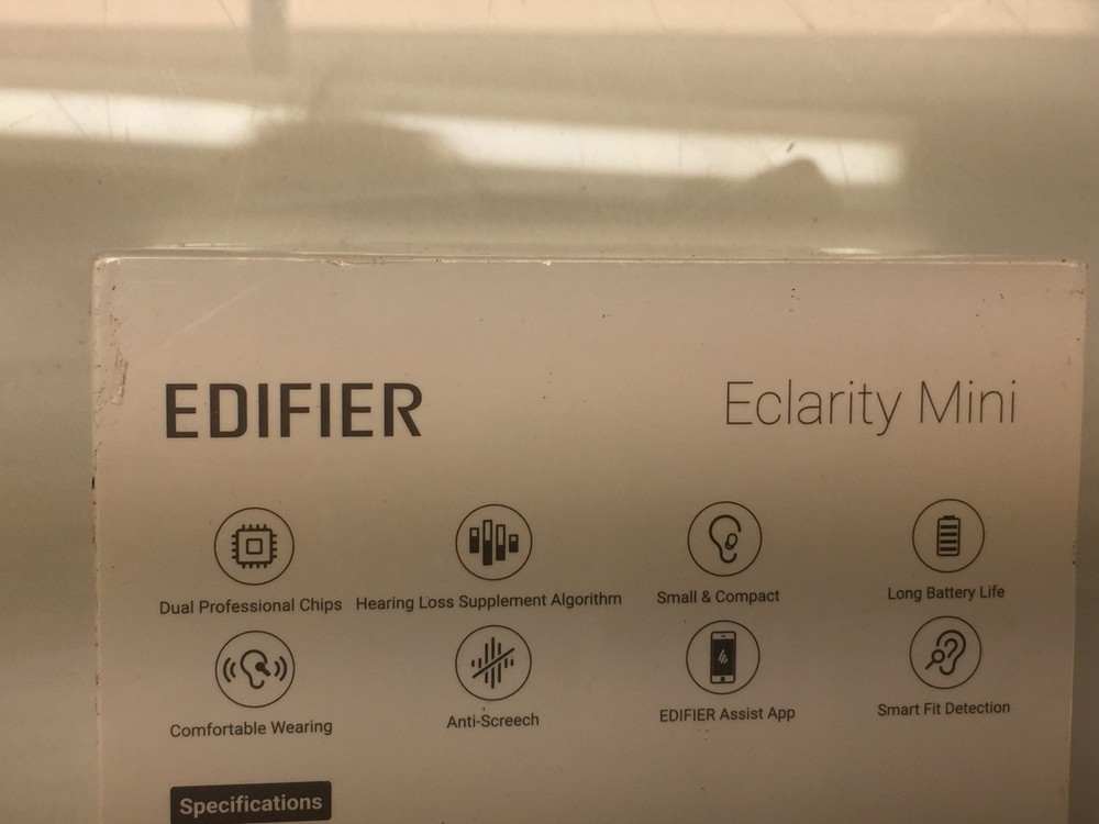 Edifier Eclarity Mini OTC Hearing Aids Bluetooth Rechargeable, Brown