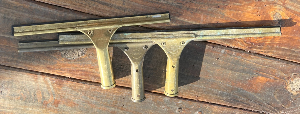 Lot 3 Vintage Brass Squeegee Master Steccone Products