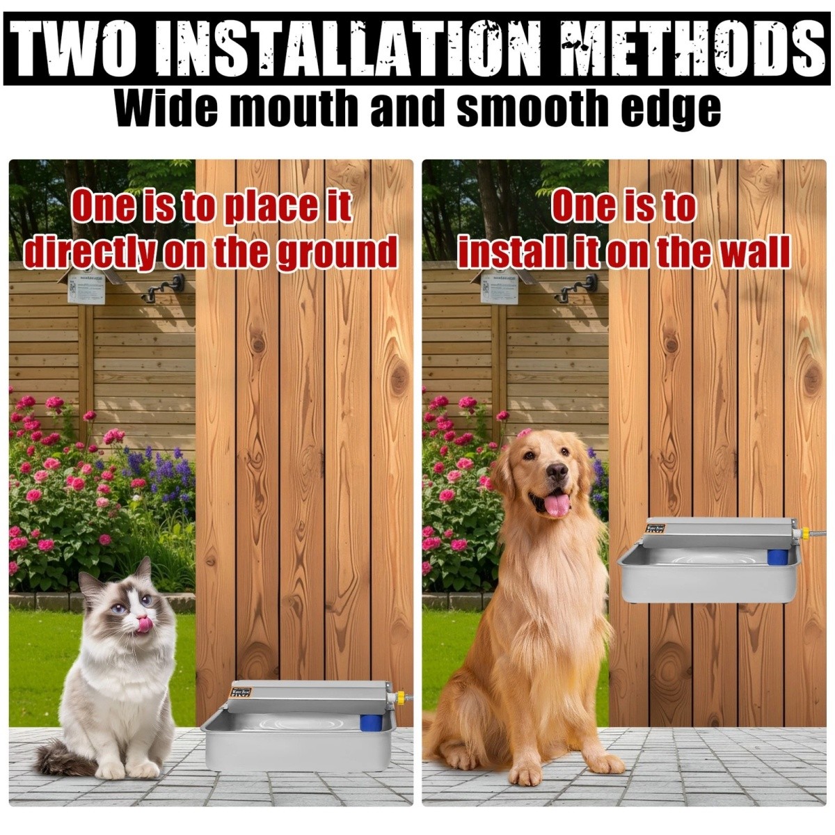 Automatic Dog Water Dispenser 2 Gallons 304 Stainless Steel Dog Water Bowl