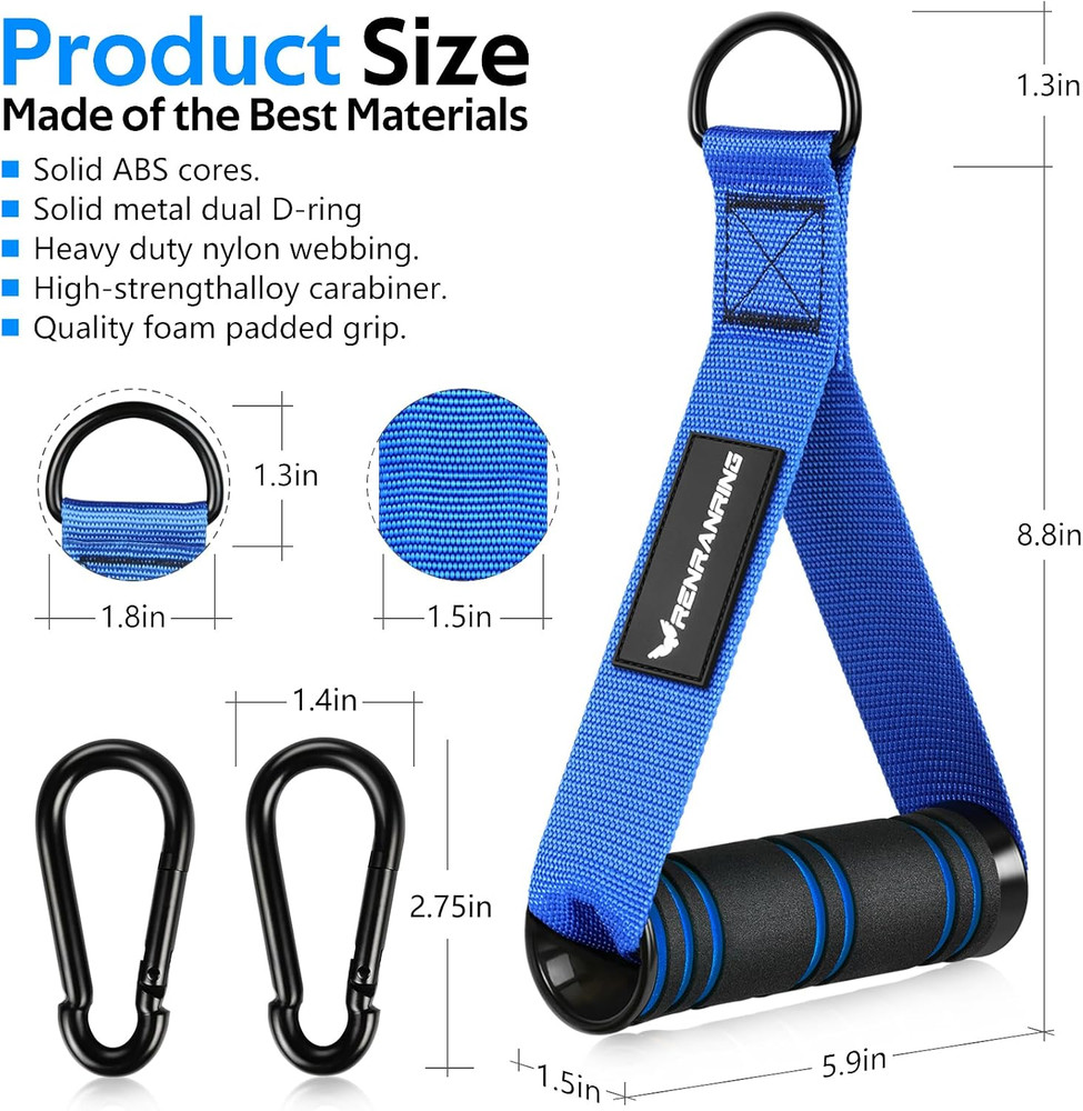 Gym Exercise Handles, Replacement Handle Attachments for Cable Machi