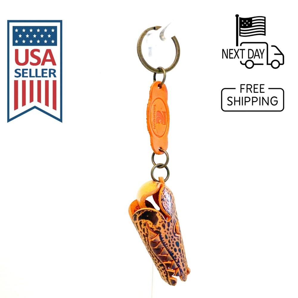Crocodile Handmade Leather Keyring