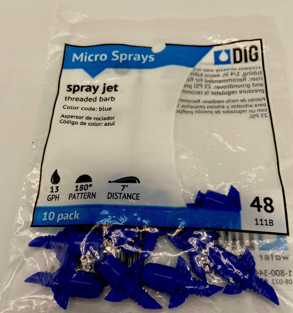 111B 10-Pack Spray Jets on Threaded Barb - Quantity 1