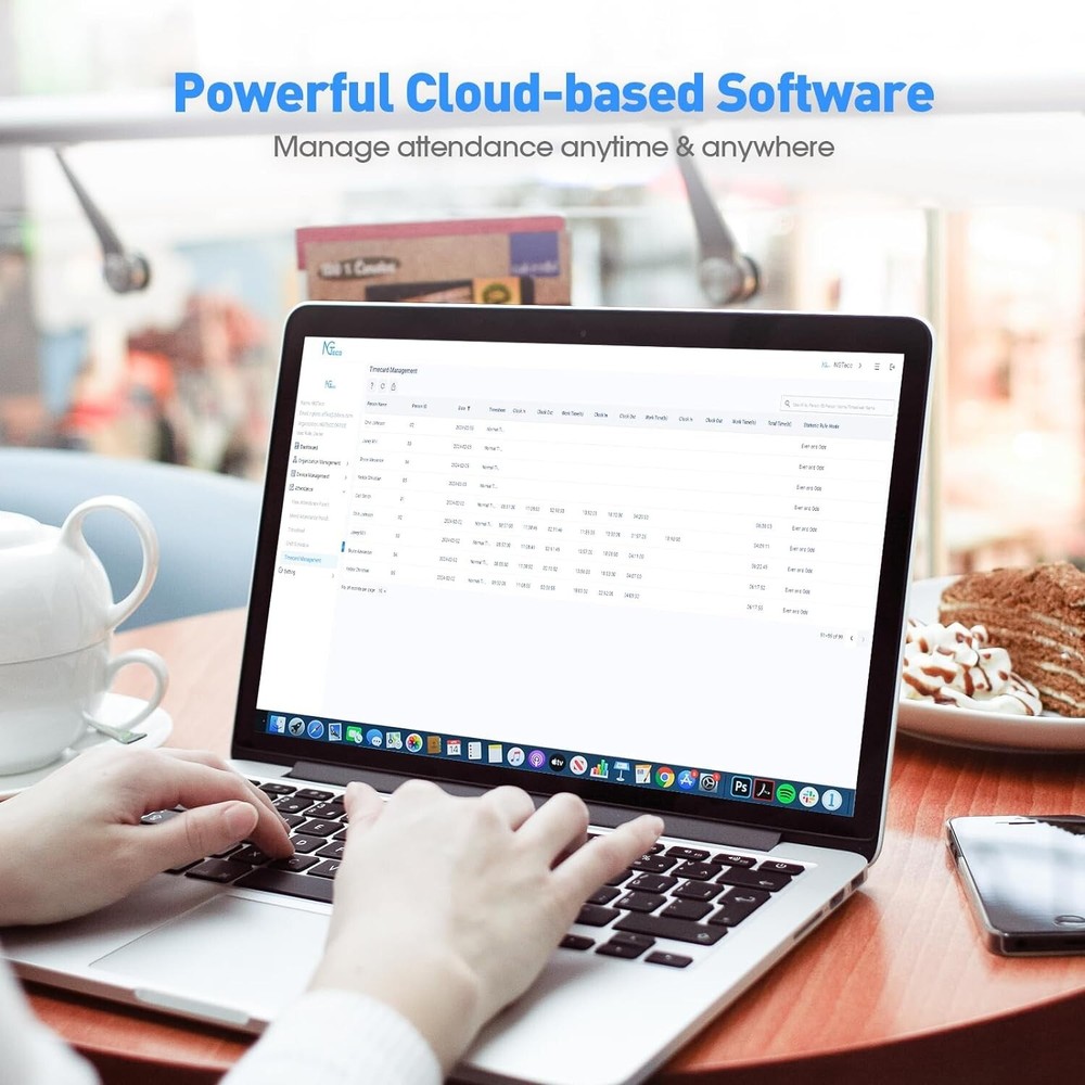 (Renew) NGTeco TC1 Cloud Time Clock with Remote Control Software (0 Monthly Fee)