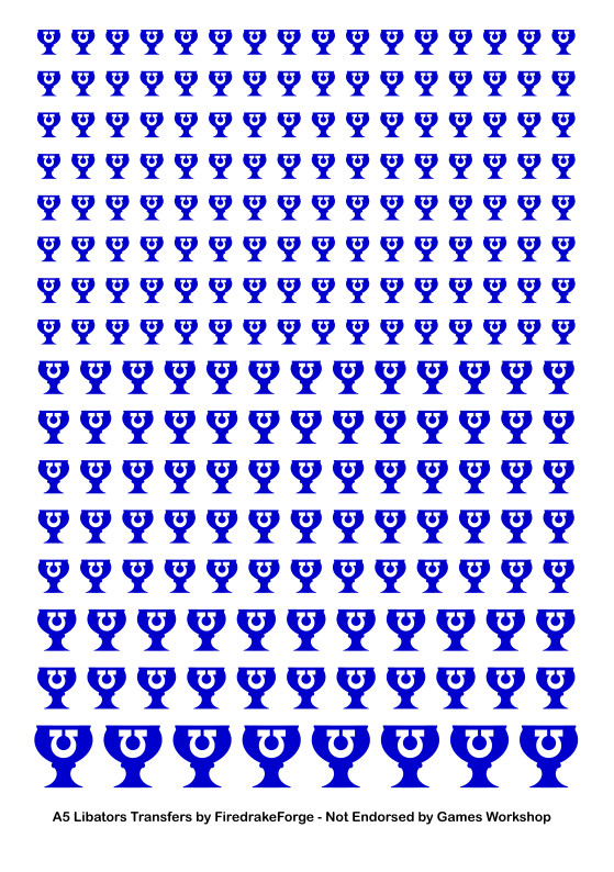 Warhammer 40k Ultramarines Libators Custom Transfer Sheet A5