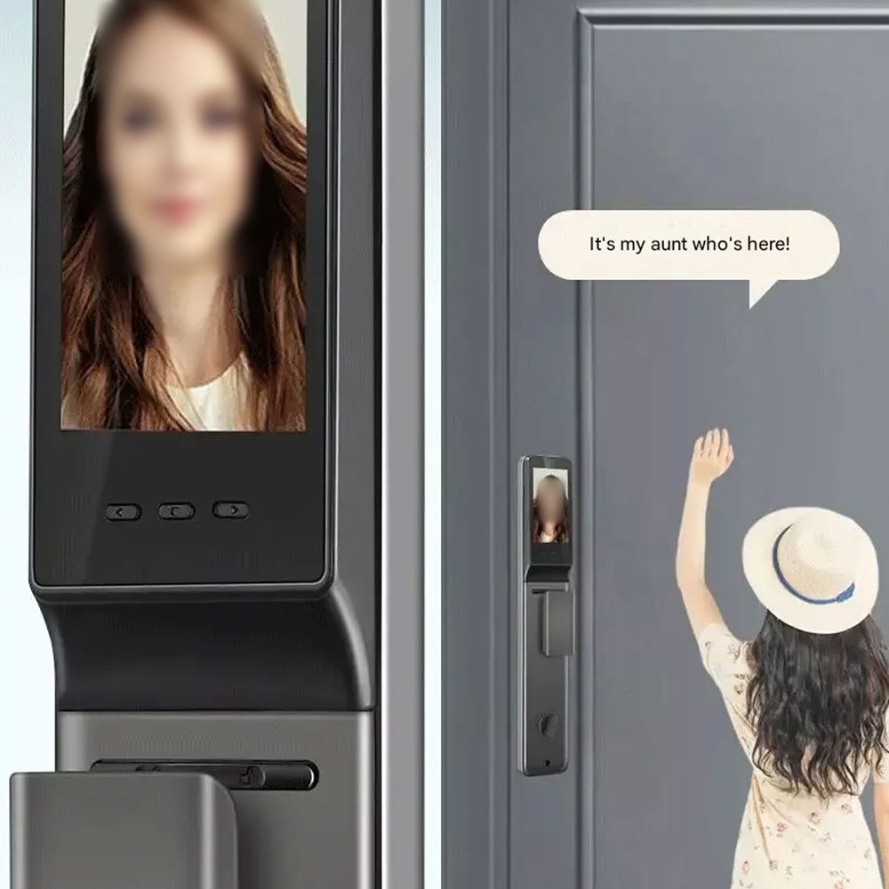 3D face Wifi Digital Smart Lock Fingerprint Visual Intercom Security Door Lock