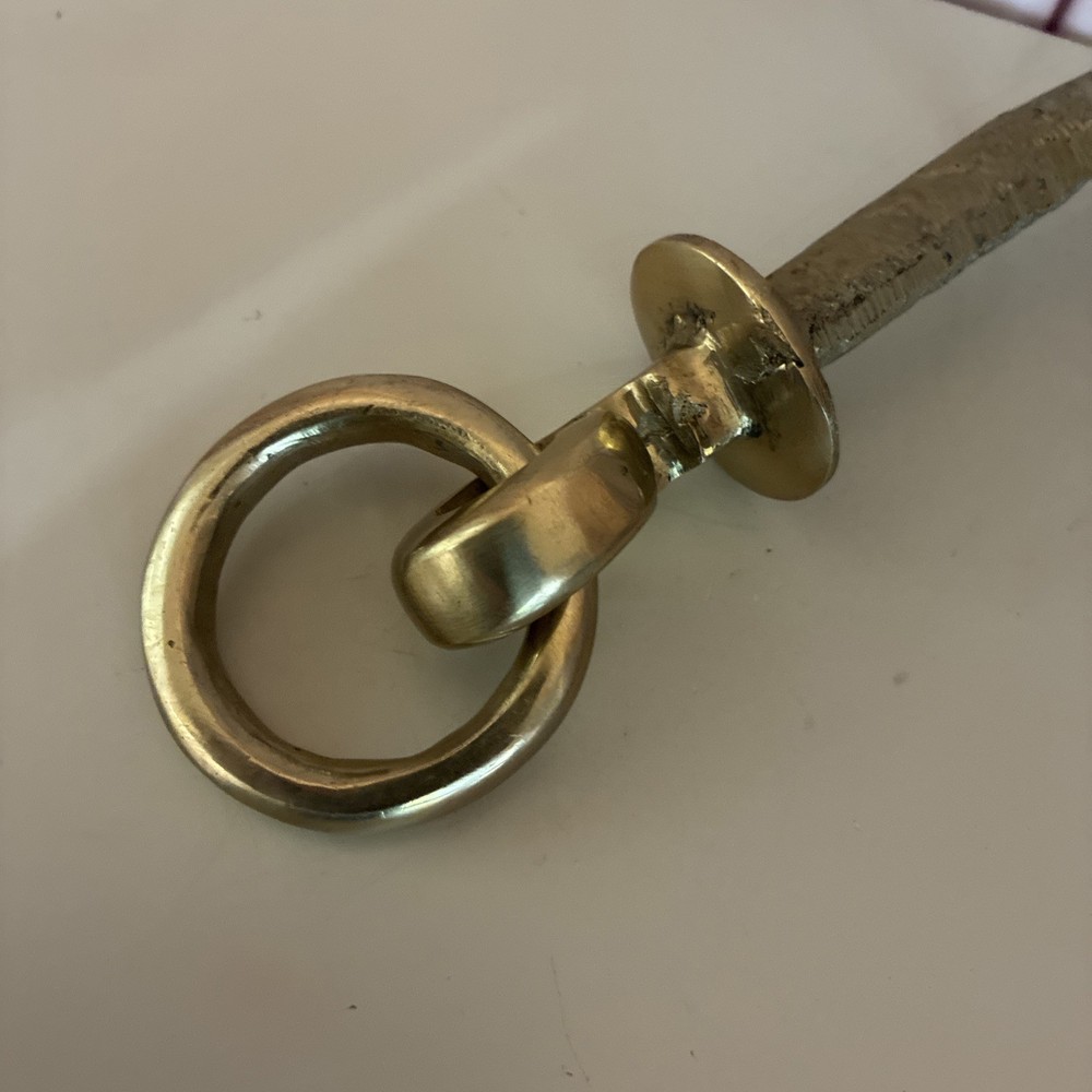 Solid Brass Door Hardware Hook And Knocker Antique Hanging Loop