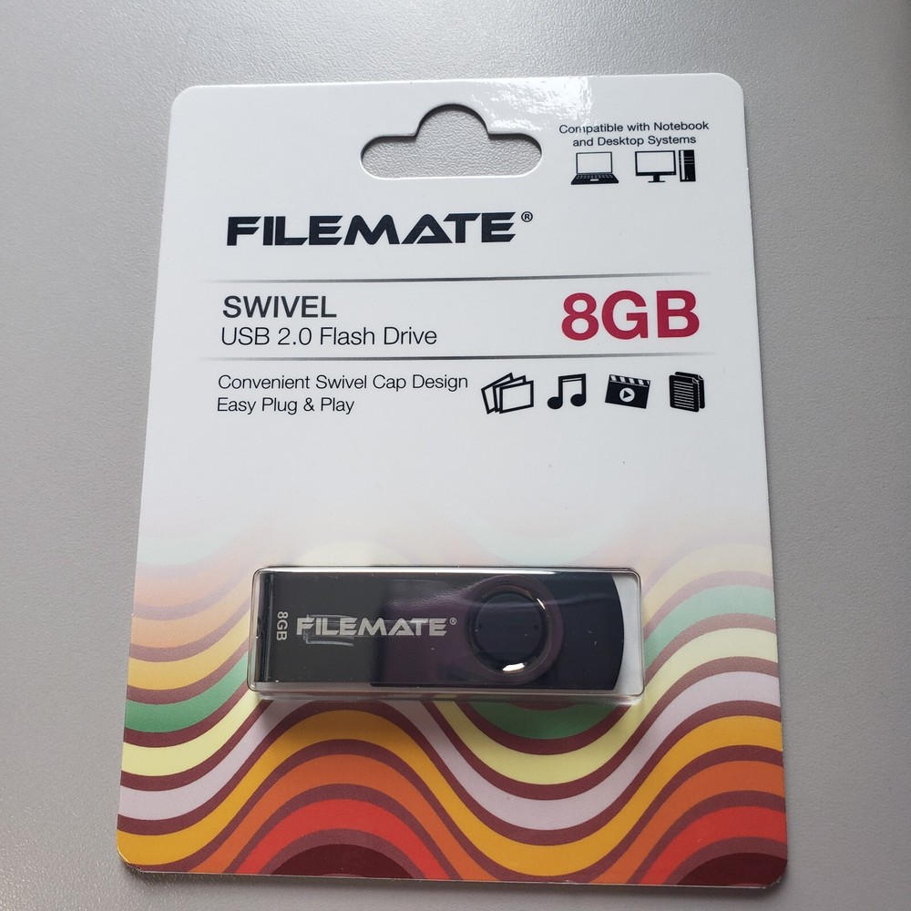 Filemate SWIVEL USB 2.0 Flash Drive  8GB