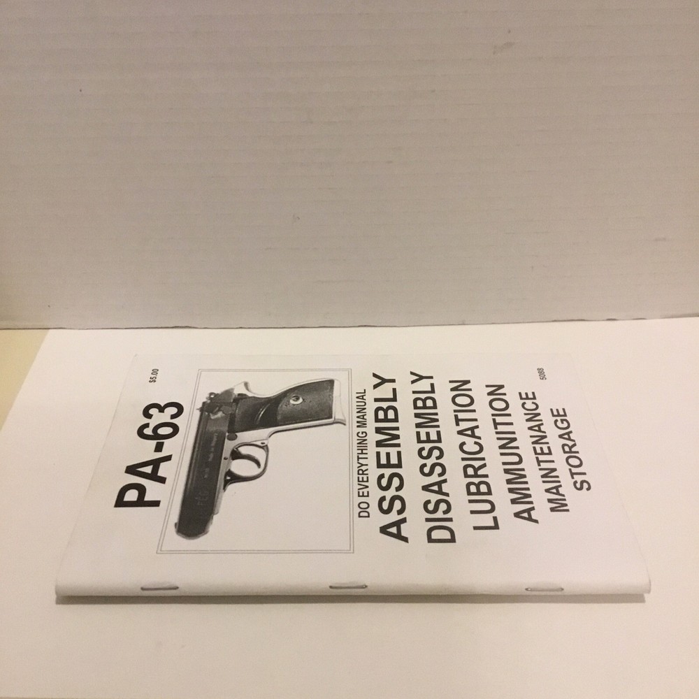 PA-63 Do Everything Manual Assembly, Disassembly, Lubrication & More