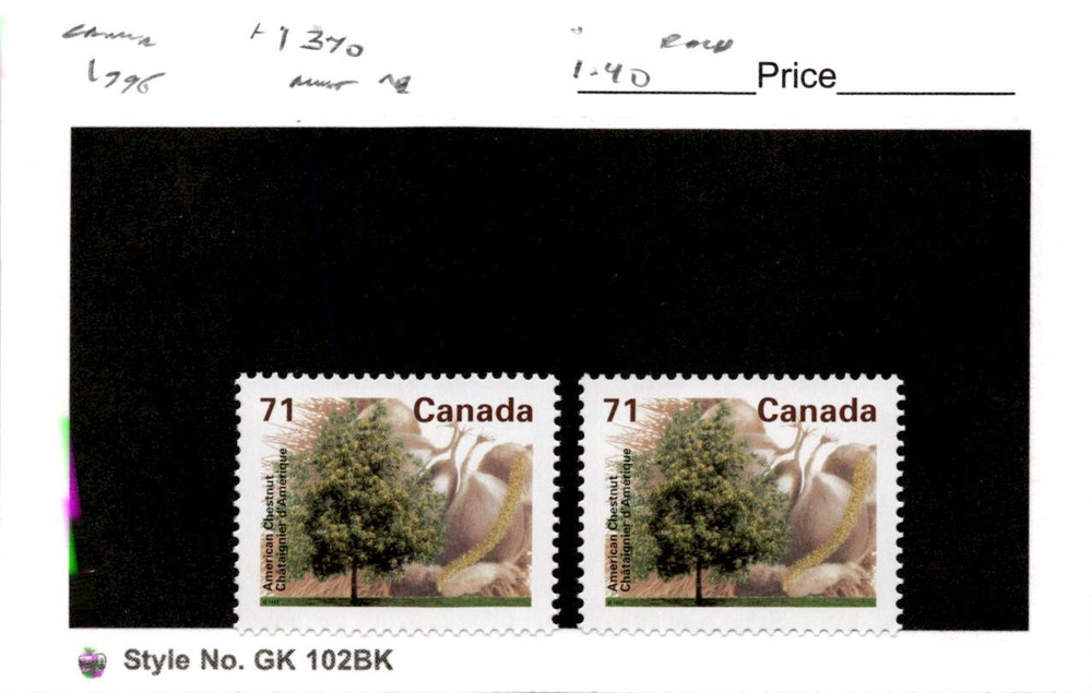 Canada, Postage Stamp, #1370 (2 Ea) Mint NH, 1994 Trees (AC)