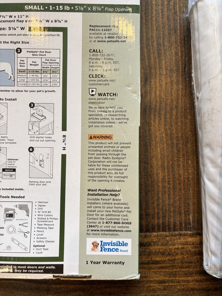 Pet Safe Plastic Pet Door, Size Small