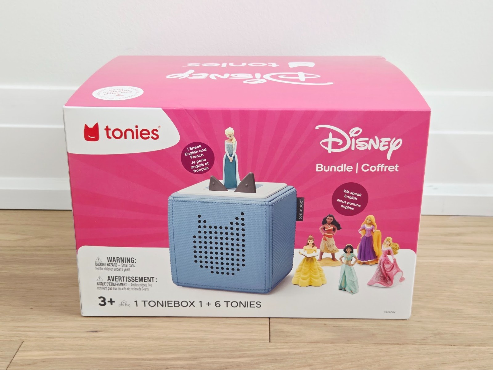 Tonies Disney Bundle Toniebox + 6 Tonies Frozen, Jasmine, Moana, Belle, Tangled