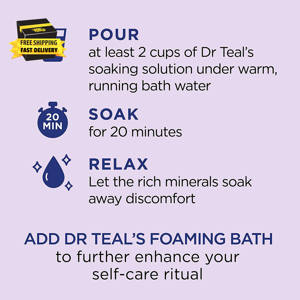 Epsom Salt Soaking Solution, Soothe & Sleep, Lavender, 3Lbs ⭐️⭐️⭐️⭐️⭐️
