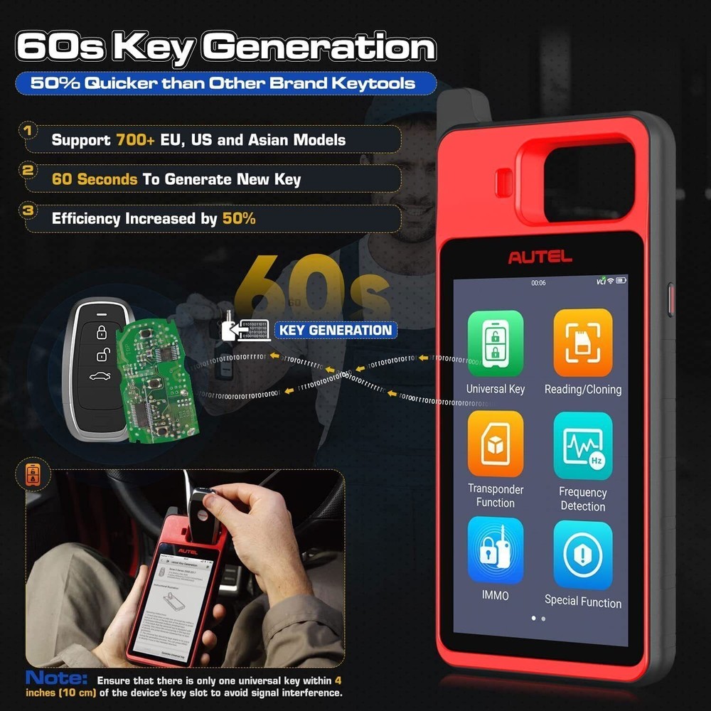 Autel MaxiIM KM100E Auto Key IMMO Mode Function Progarmming Tool Support AutoVIN