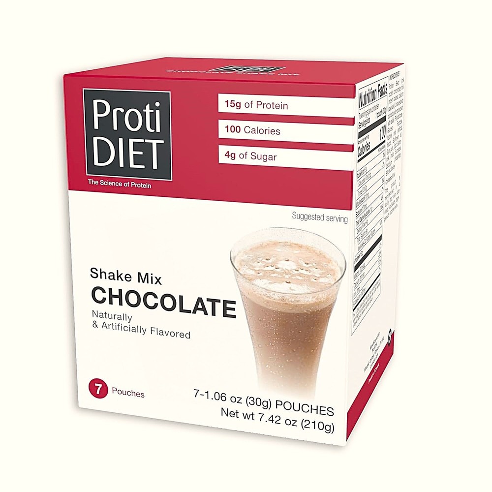 ProtiDIET Shake, 7 pouches, 7.5oz (Chocolate)