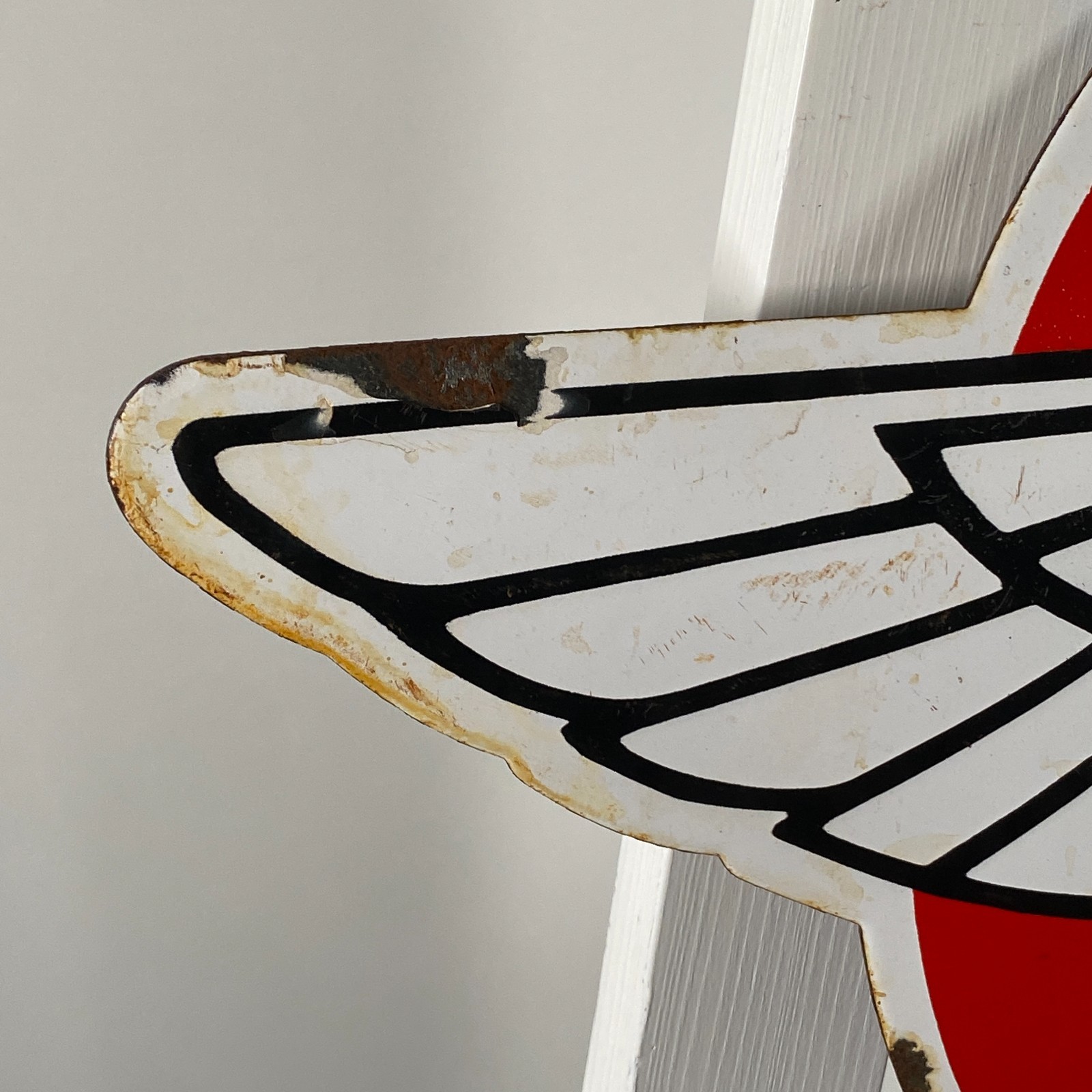 Flying A Enamel Sign - 50x30cm (19.7x11.8") - Rare Gas Station Vintage Iron Sign