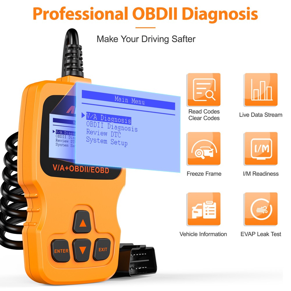 Ancel AD310 Code Reader OBD2 Scanner Car Diagnostic Tool Check Engine Fault