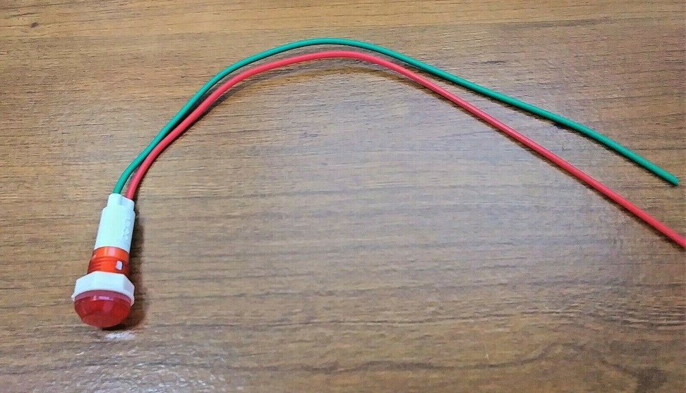 BBT Waterproof 12 volt AC/DC Low Profile Red LED Indicator Light