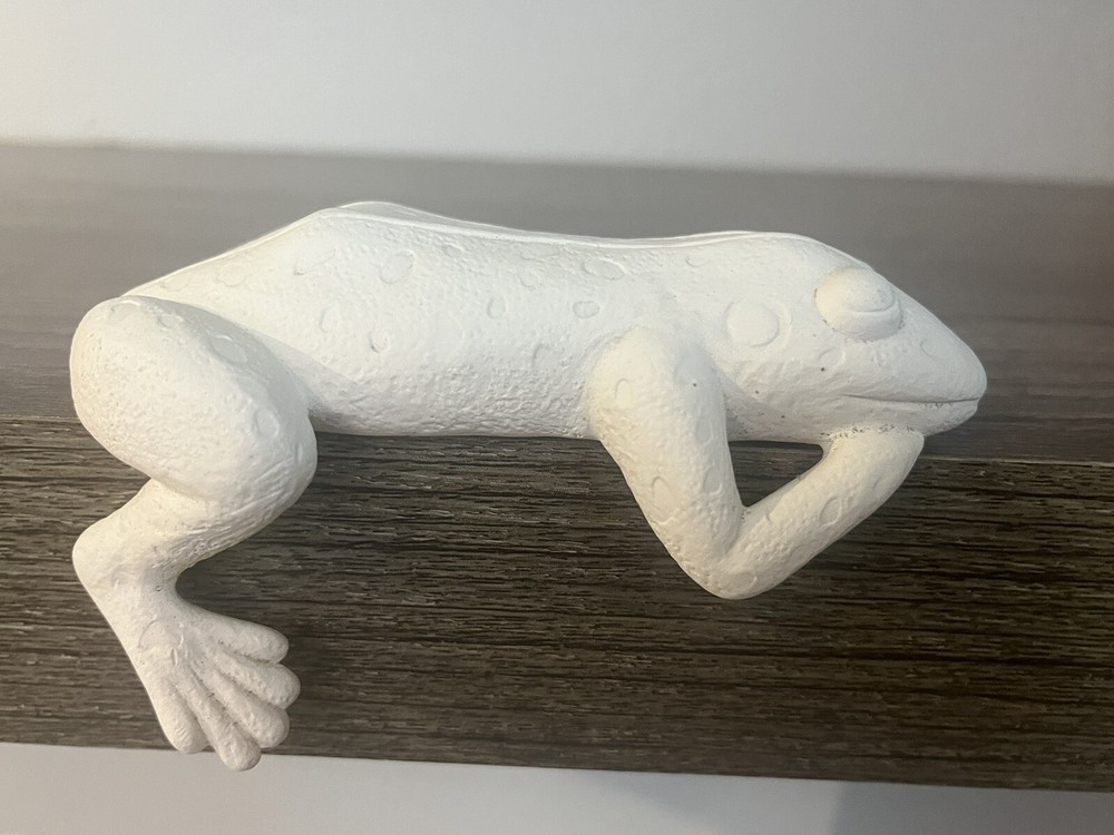 Sleeping Frog Ceramic Bisque Shelf Sitter Ready to Paint