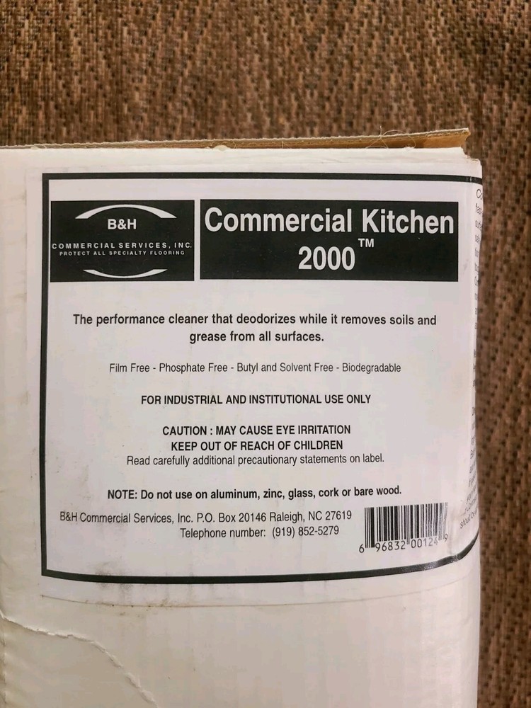 B & H Commercial Services Inc Commercial Kitchen 2000 Performance Cleaner System