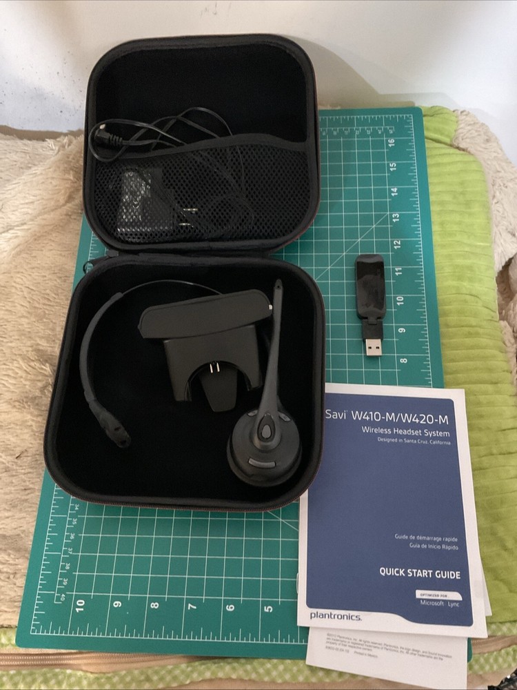 Plantronics Savi W410 UC Mono DECT Wireless USB Computer Headset,GREAT CONDITION