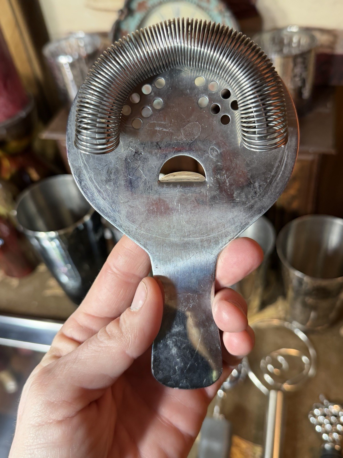 Stainless Steel Cocktail Shaker Set Bar Tools Lot Jigger Strainer Spoon