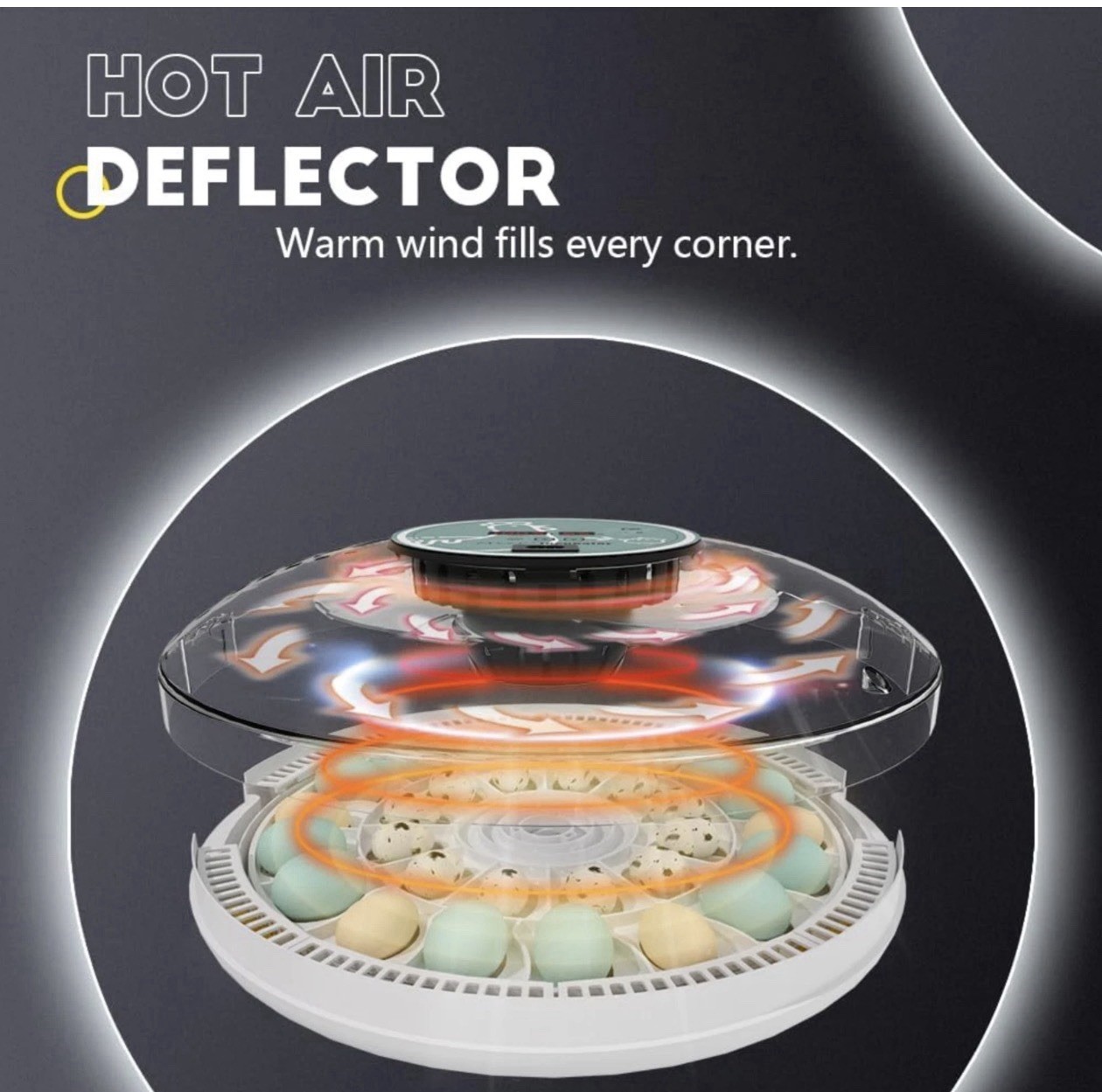 MeeF incubators for Hatching Eggs Automatic 30 Eggs Incubator with Tur