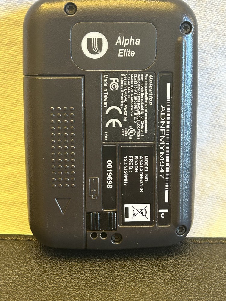 Alpha Elite Unication Numeric Pager Beeper- Model No. A3P1ADN2313B - Untested