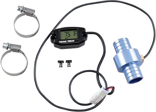 Trail Tech Surface Mount Temperature Meter with Water Hose Sensor Black 22.00mm