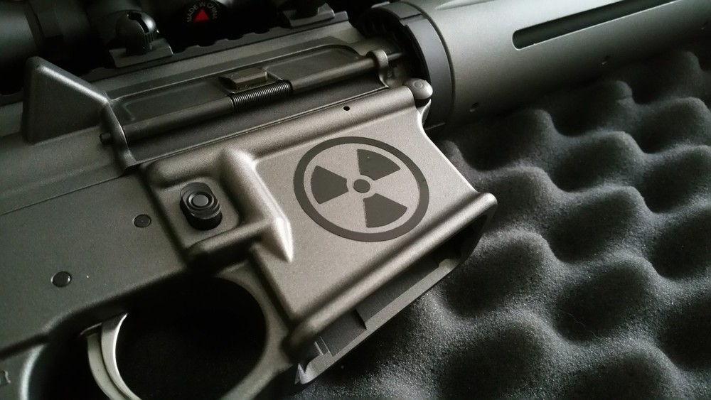 Custom High Quality Decals for All AR-15 & Similar Platforms. (Nuclear)