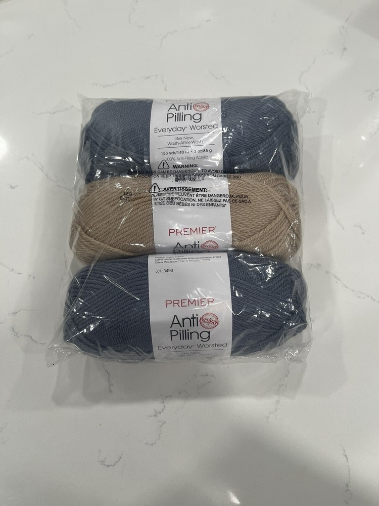 Premier Yarn Anti-Pilling Everyday Worsted Solid Yarn-Silver.