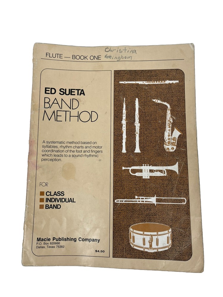 Ed Sueta Band Method Flute Book One~Systematic Method Based on Syllables