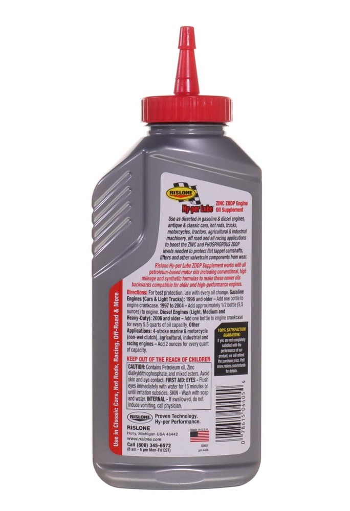 Bar's Leaks Rislone 4405 Engine Oil Supplement Concentrate 1 Pack, Yellow