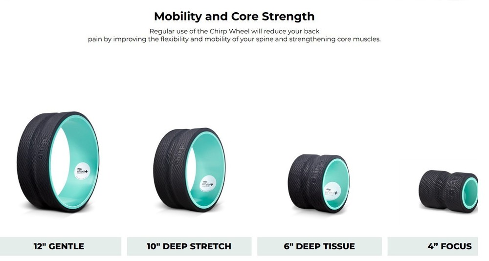 Chirp - Ultimate Back + Neck Bundle | 4-Pack Wheel Foam Roller Set for Back &...