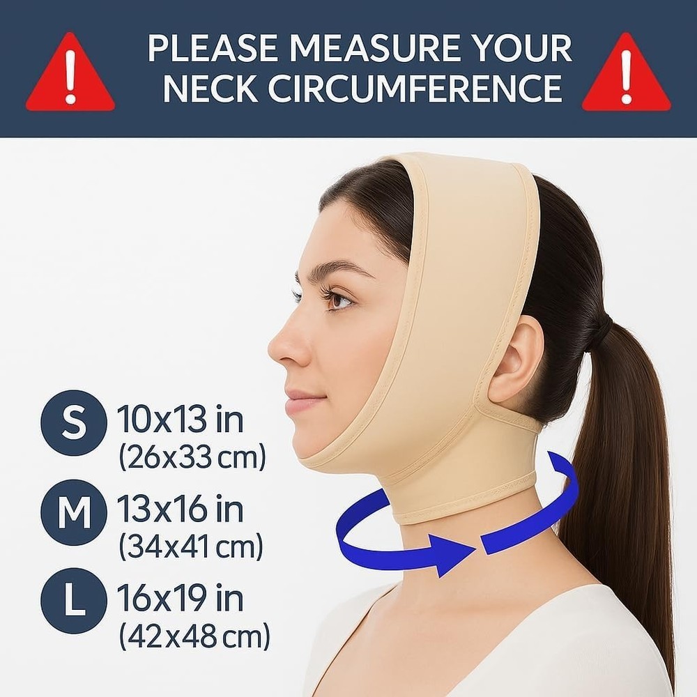 Face Lifting Chin Compression Bandage - Post Surgery Support