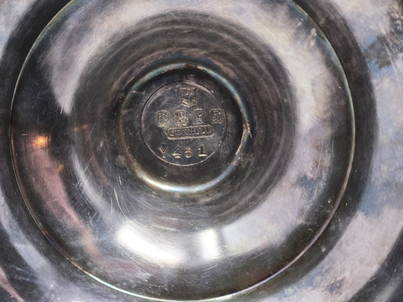 Gorham Sterling Silver Weighted Candlestick Holders Pair Y451 Vintage 1950s 408g