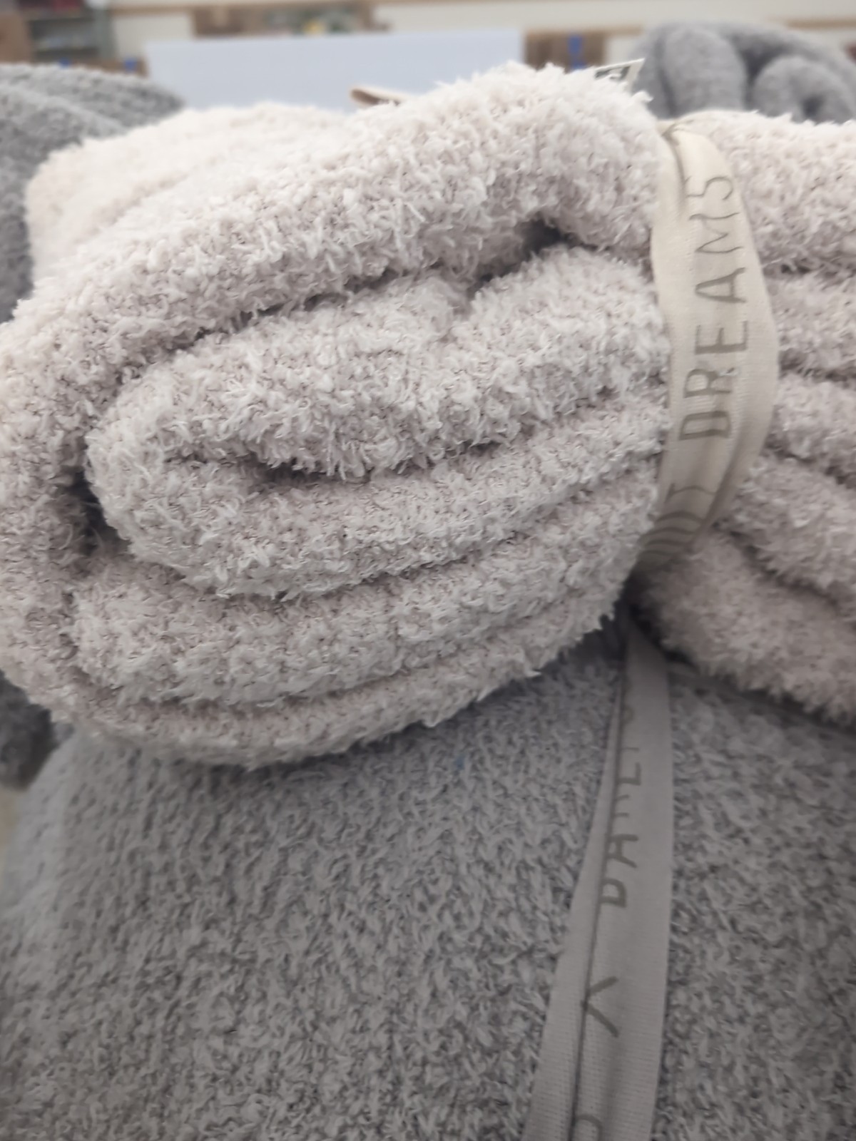 Barefoot Dreams CozyChic Throw, Stone 54" x 72" New