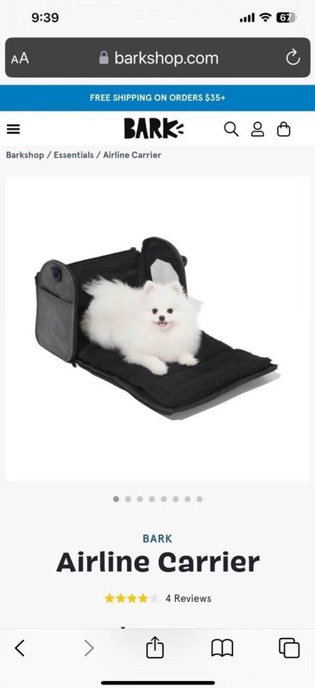 Bark- Airline pet carrier -Medium