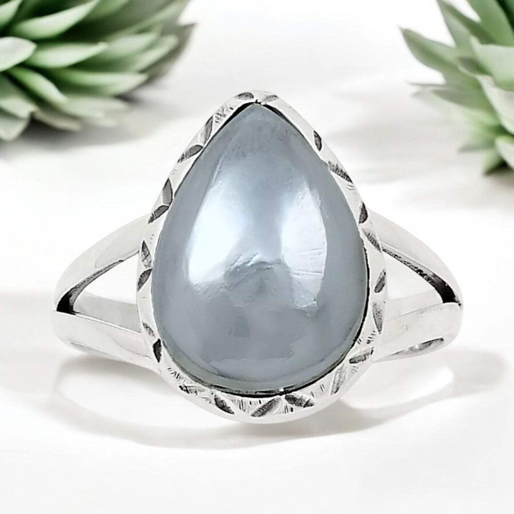Hematite Solid 925 Sterling Silver Ring