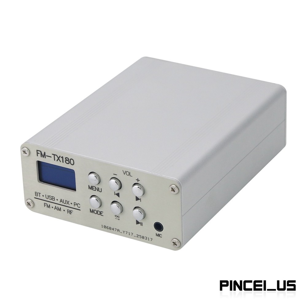 FM-TX180 75MHz-108MHz Bluetooth Stereo FM Radio Transmitter 0.96'' OLED Screen